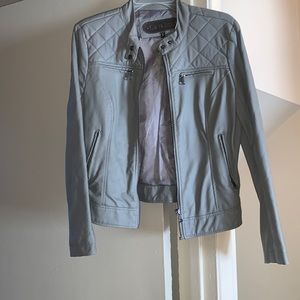 Grey leather style jacket